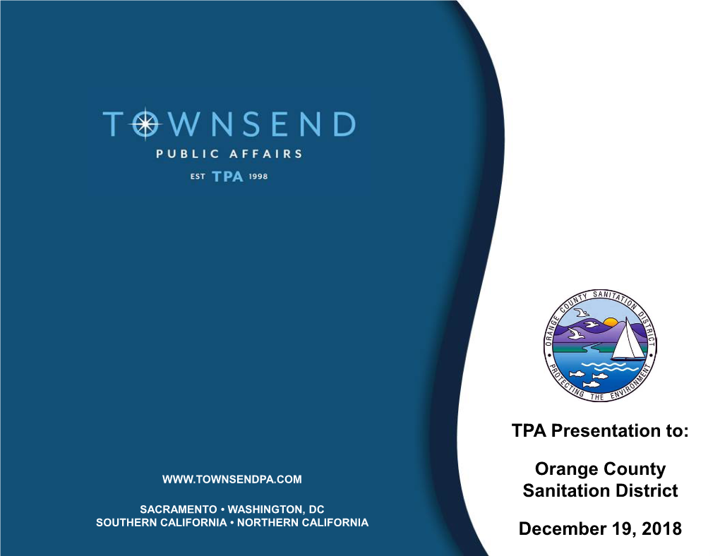 TPA Presentation To: Orange County Sanitation District December 19, 2018