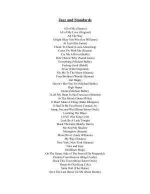 Come Fly with Me Song List Jazz.Pages