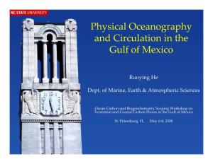 Physical Oceanography and Circulation in the Gulf of Mexico