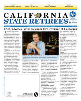 CSR Endorses Gavin Newsom for Governor of California