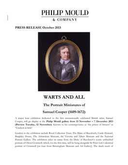 WARTS and ALL the Portrait Miniatures of Samuel Cooper (1609-1672)