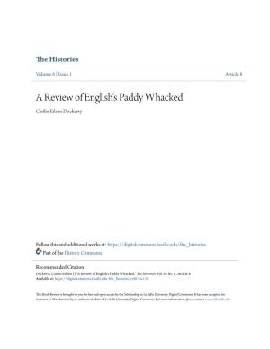 A Review of English's Paddy Whacked Caitlin Eileen Docherty
