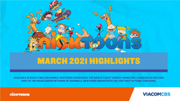 Nicktoons March 2021 Highlights