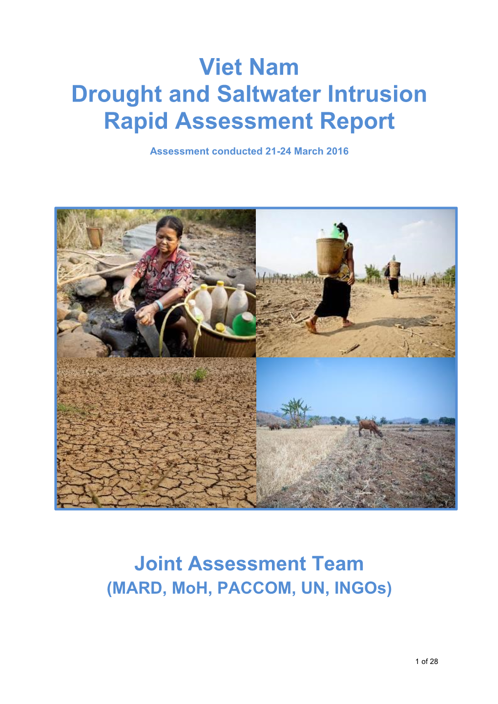 Viet Nam Drought and Saltwater Intrusion Rapid Assessment Report