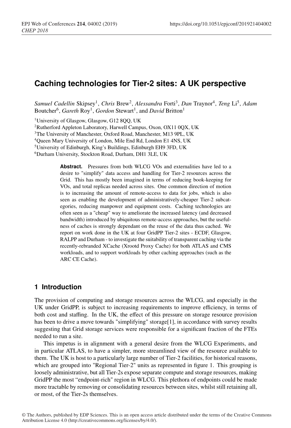 Caching Technologies for Tier-2 Sites: a UK Perspective