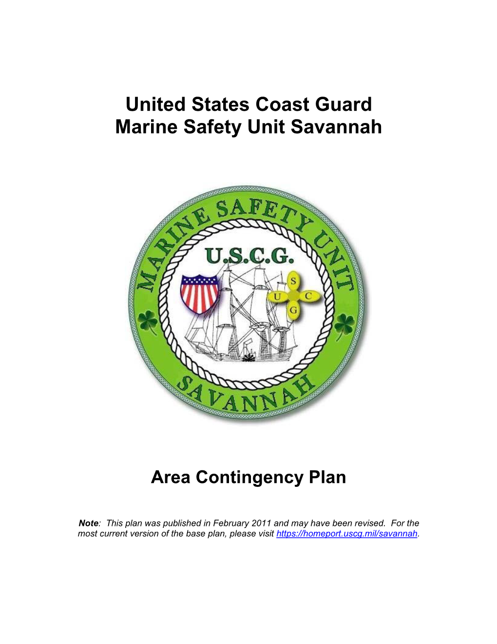 United States Coast Guard Marine Safety Unit Savannah