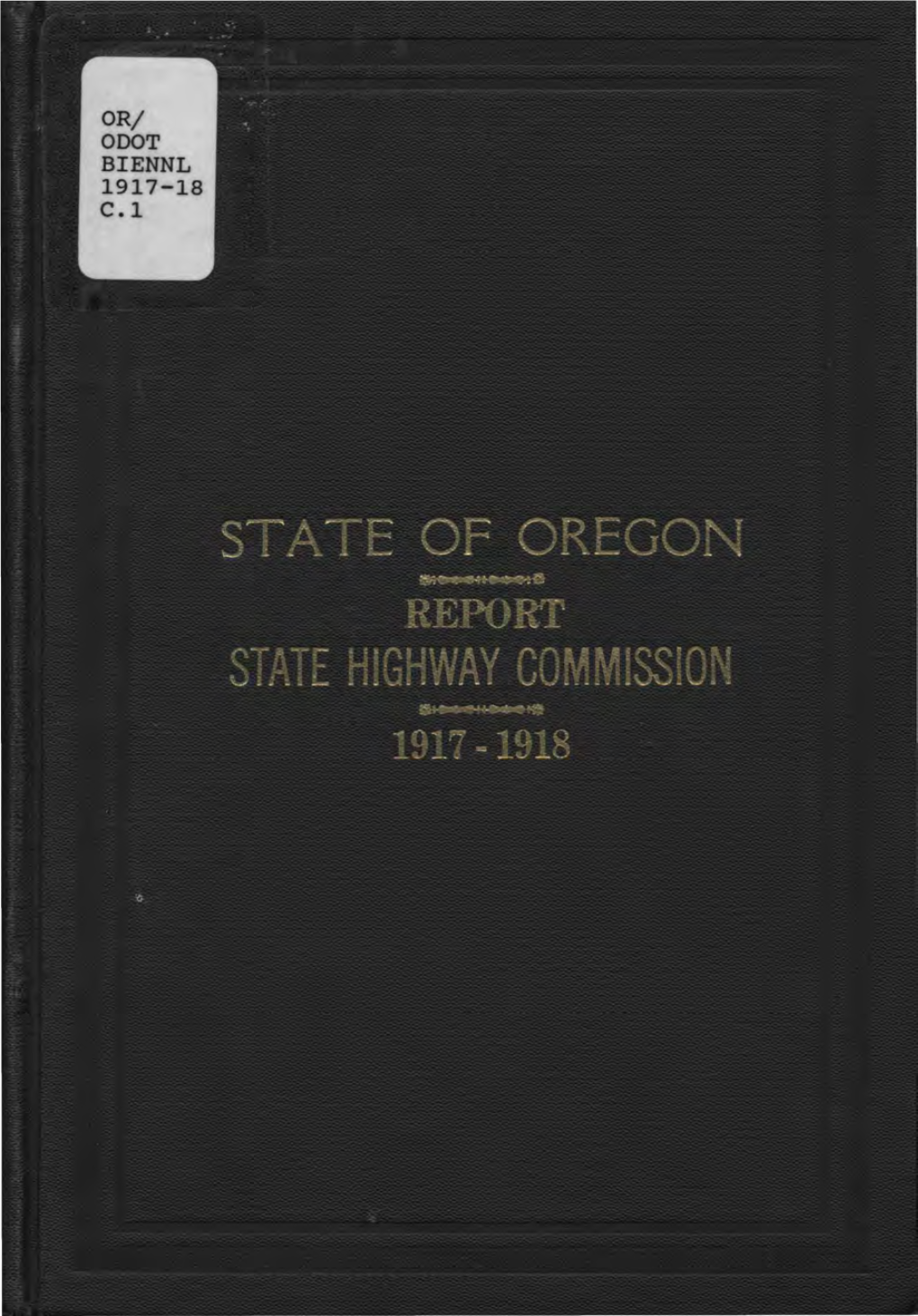 Report State Highway Commission: 1917-1918