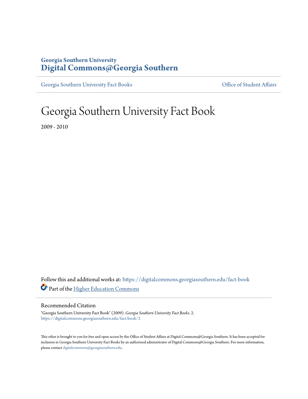 Georgia Southern University Digital Commons@Georgia Southern