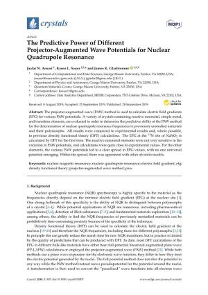 The Predictive Power of Different Projector-Augmented Wave Potentials for Nuclear Quadrupole Resonance