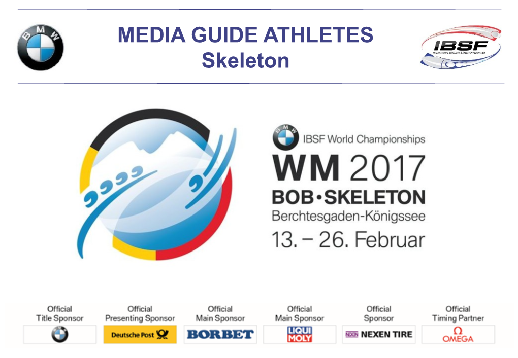 MEDIA GUIDE ATHLETES Skeleton