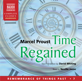 Marcel Proust Time Regained New Translation by David Whiting