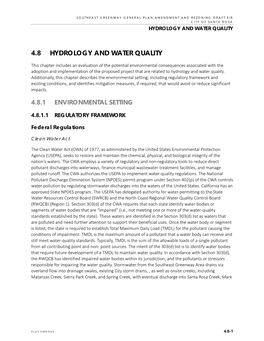 4.8 Hydrology and Water Quality
