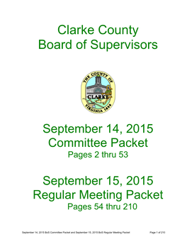 September 14, 2015 Committee Packet Pages 2 Thru 53