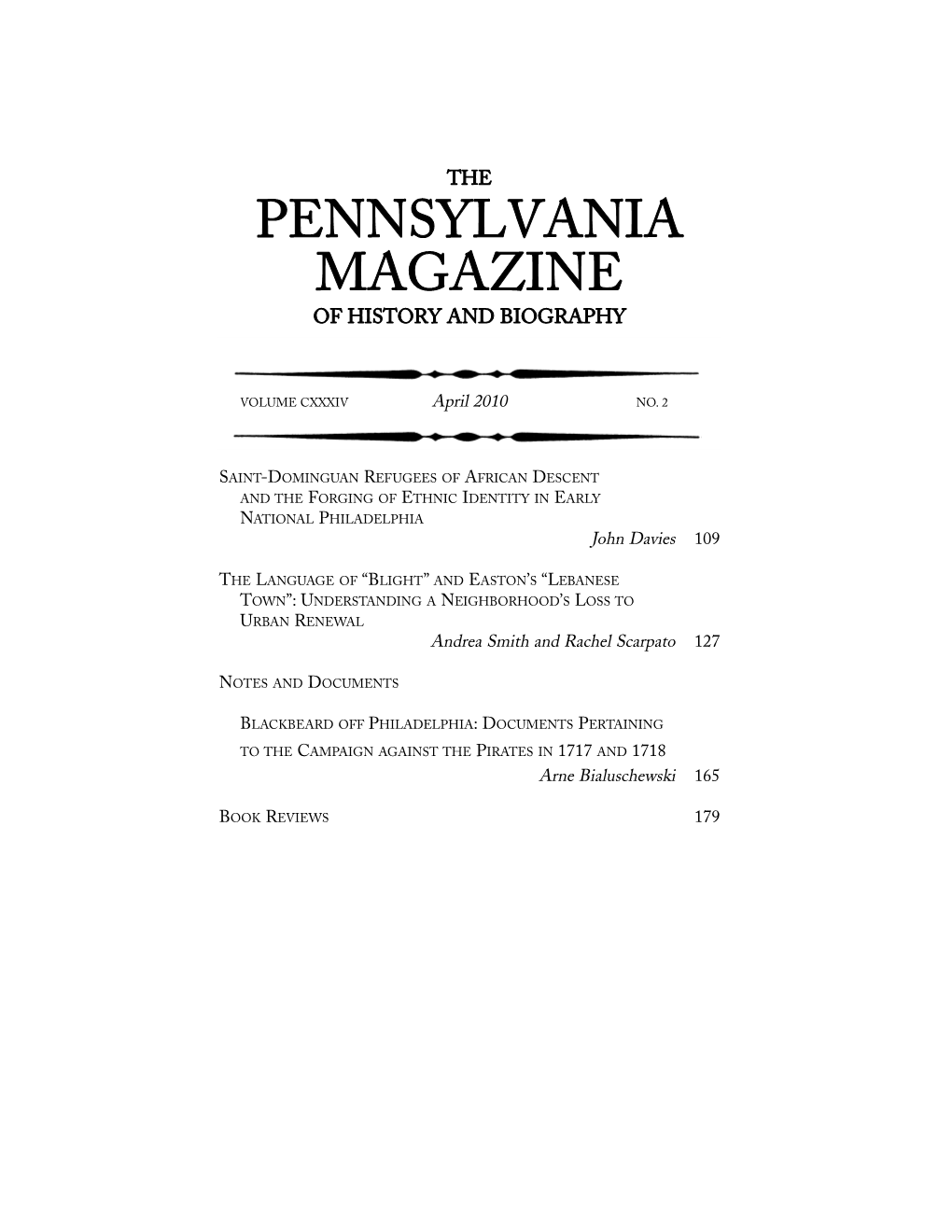 Pennsylvania Magazine of History and Biography