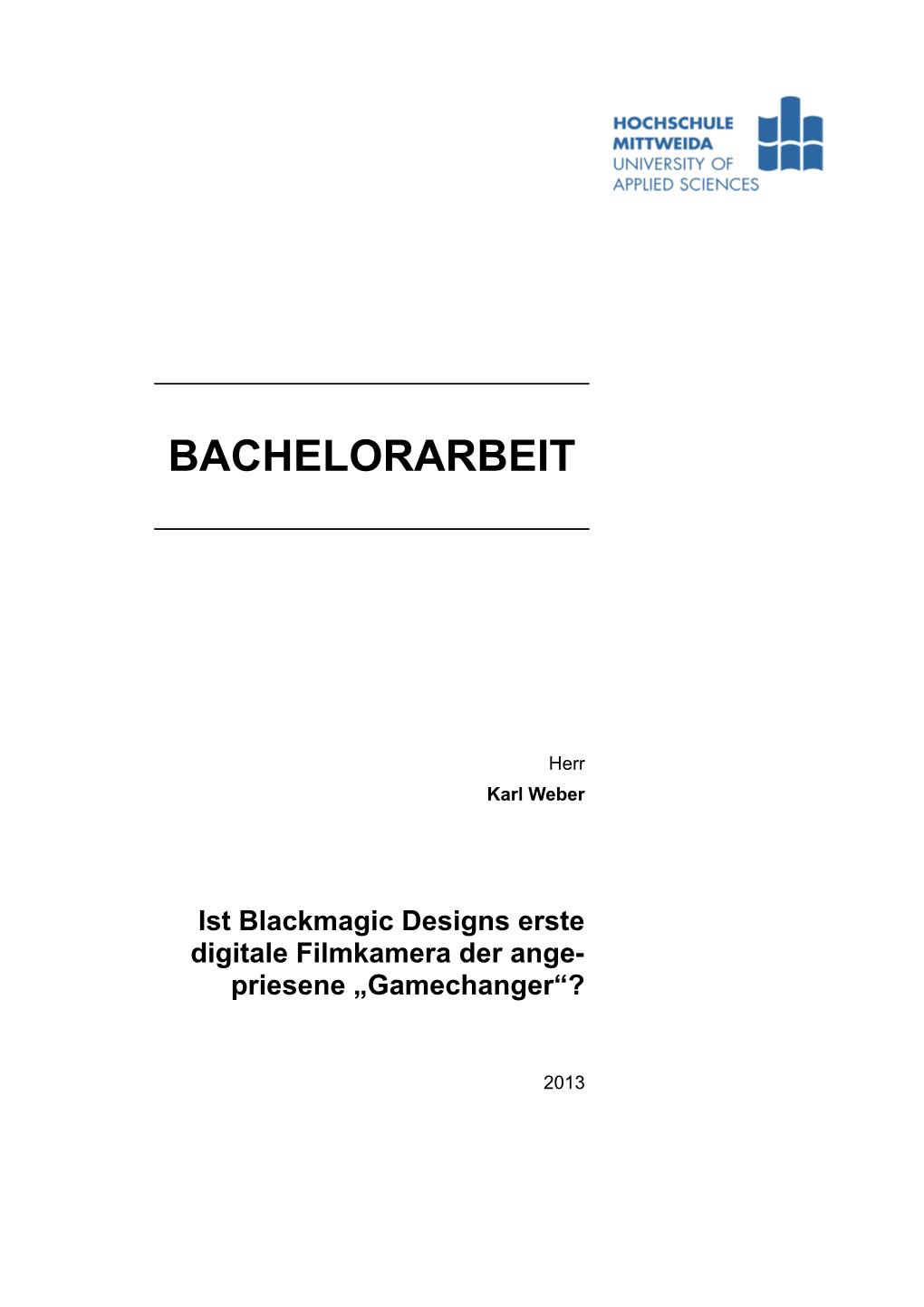 Bachelorarbeit