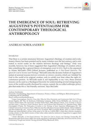 Retrieving Augustine's Potentialism for Contemporary Theological