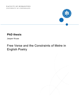 Free Verse and the Constraints of Metre in English Poetry
