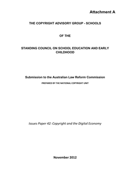 Attachment A: Submission to the Australian Law Reform Commission