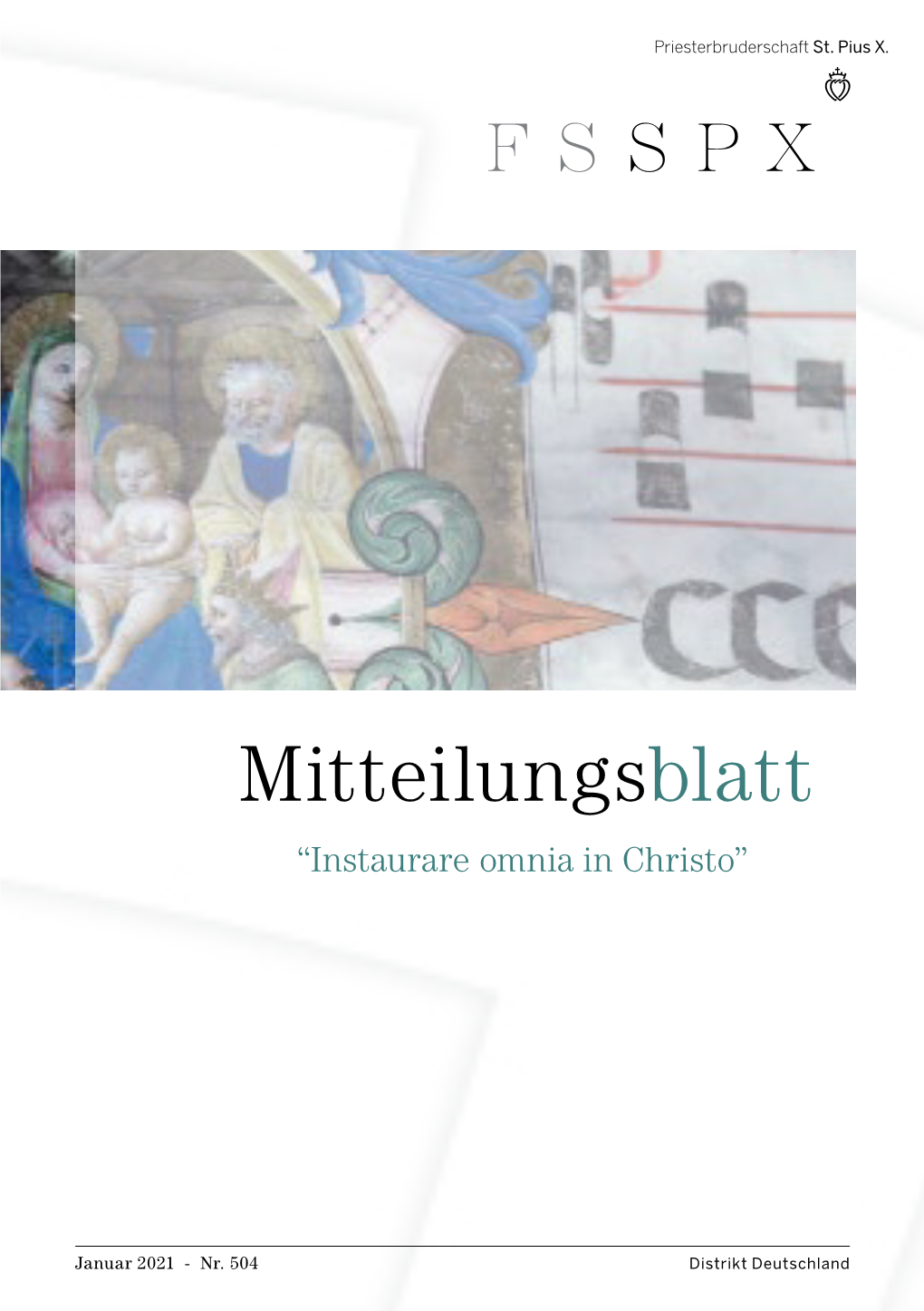 Mitteilungsblatt “Instaurare Omnia in Christo”