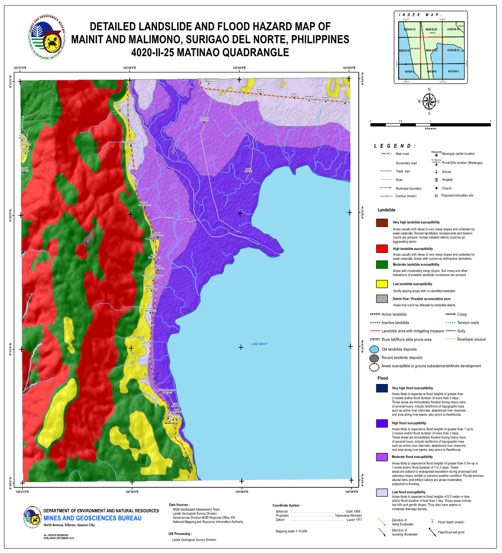 Detailed Landslide and Flood Hazard Map of Mainit And - DocsLib