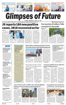 JK Reports 186 New Positive Cases, 3818 Recovered So