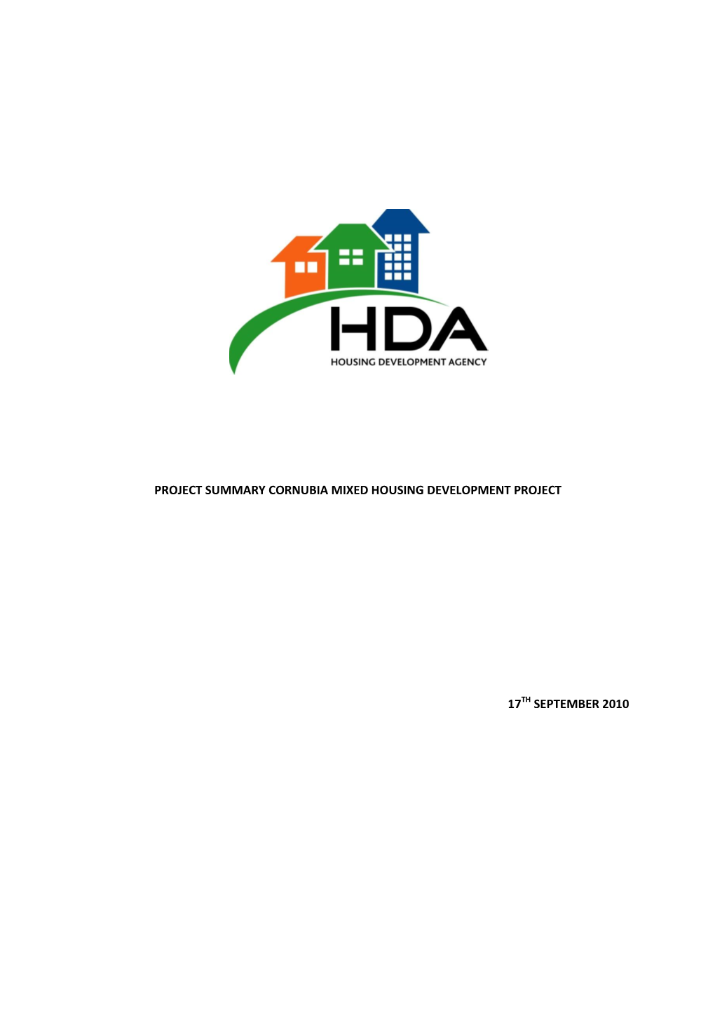 Project Summary Cornubia Mixed Housing Development Project