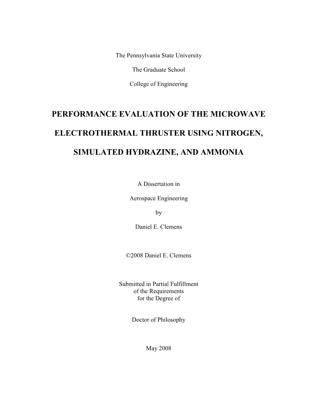 Performance Evaluation of the Microwave