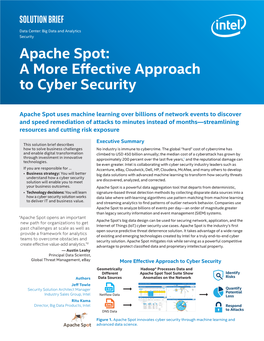 Apache Spot: a More Effective Approach to Cyber Security