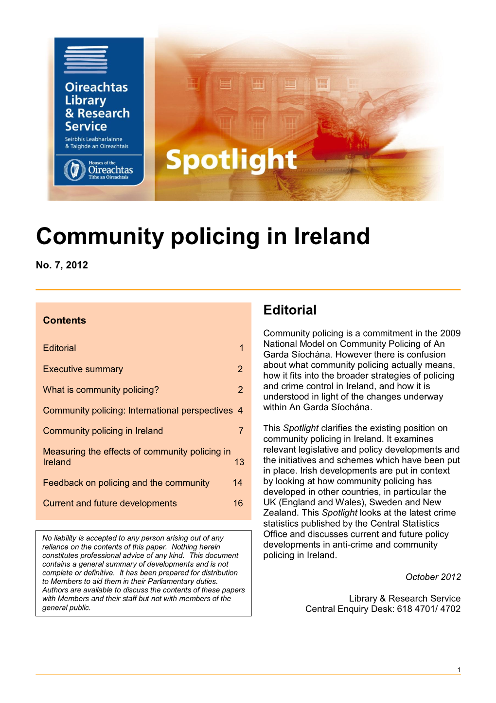 Community Policing in Ireland