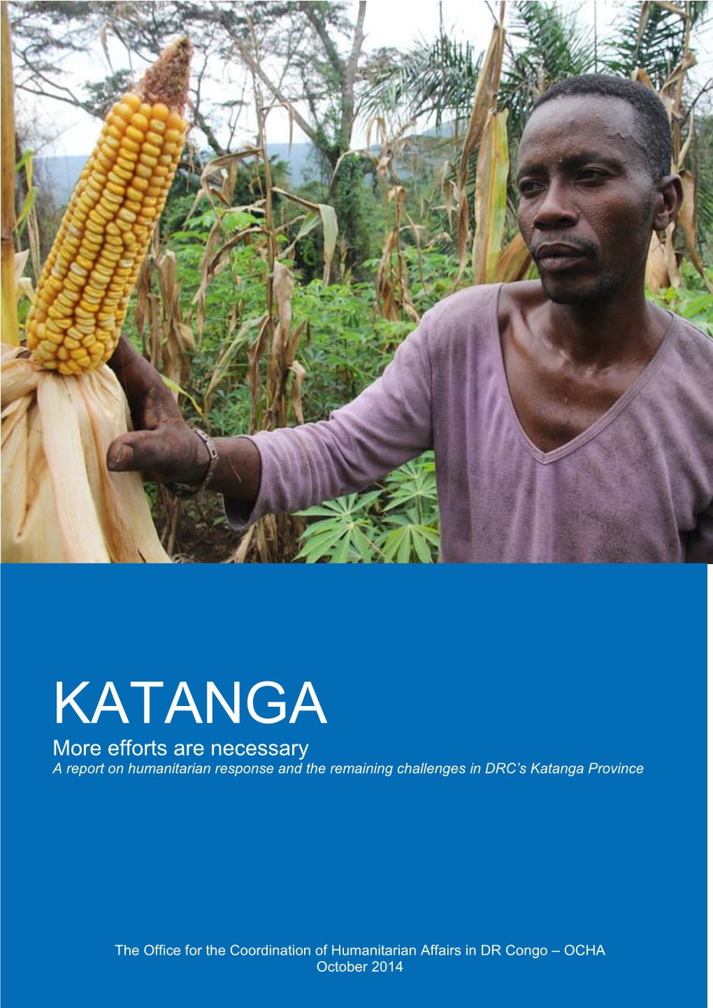 KATANGA More Efforts Are Necessary a Report on Humanitarian Response and the Remaining Challenges in DRC’S Katanga Province