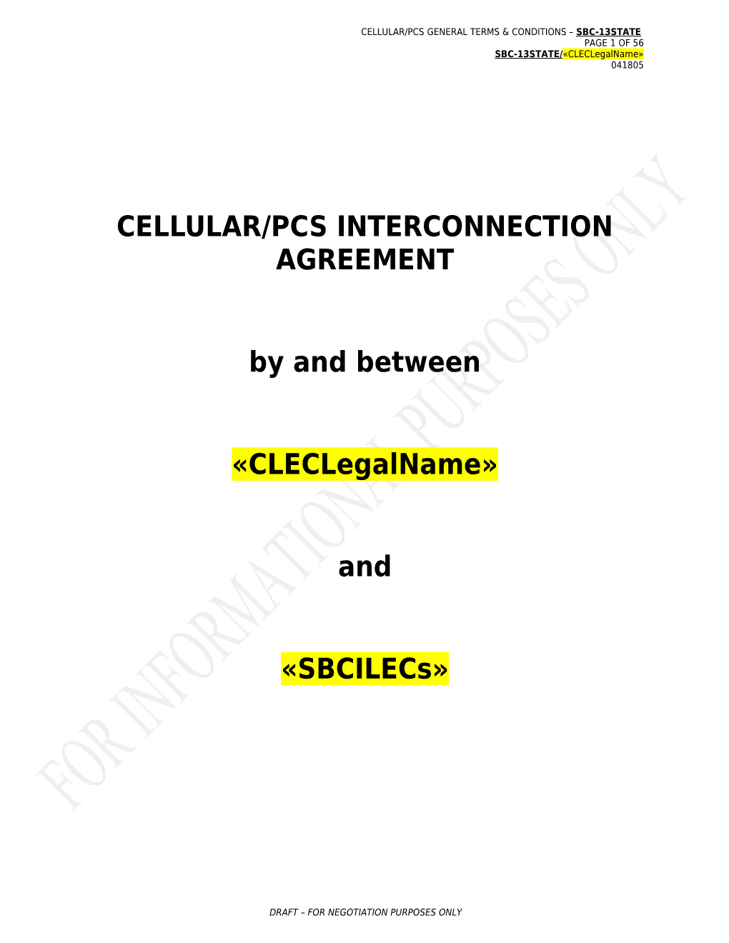 Cellular/Pcs Interconnection Agreement