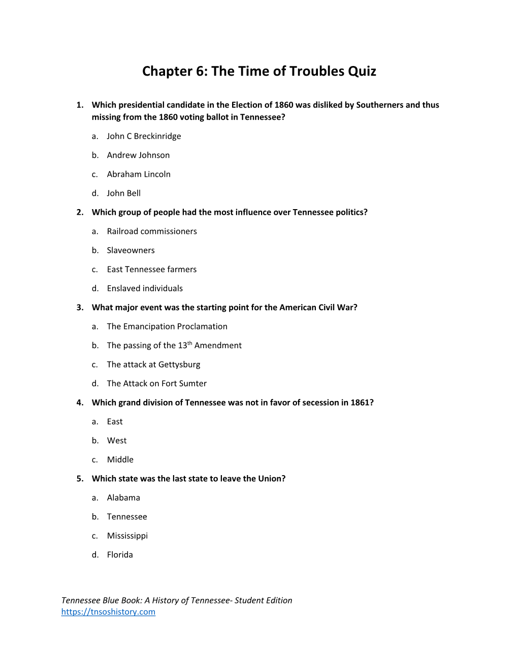 Chapter 6: the Time of Troubles Quiz