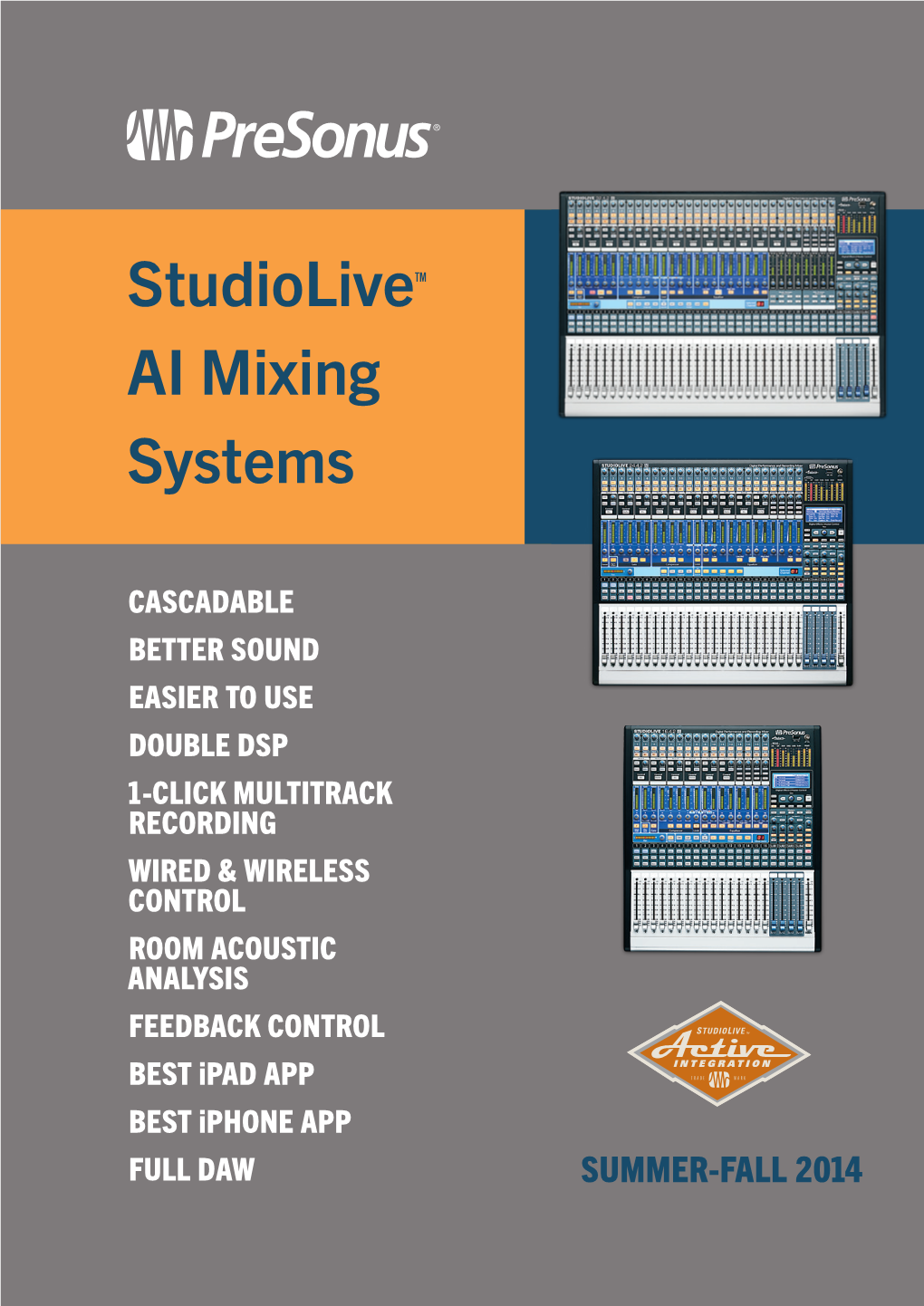 Presonus® Studiolive™ AI Mixing Systems