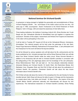 Federation of Jain Associations in North America National Seminar On