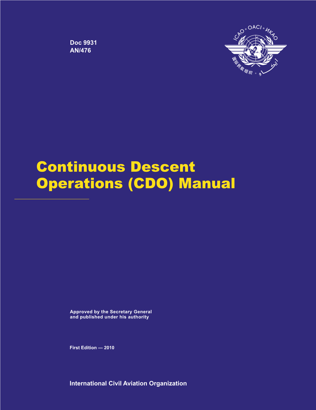 Continuous Descent Operations (CDO) Manual