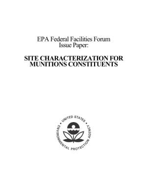 Site Characterization for Munitions Constituents