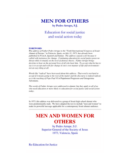 Men for Others Men and Women for Others