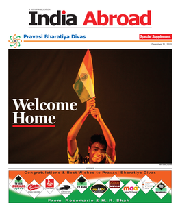 INDIA ABROAD (ISSN 0046 8932) Is Published Every Friday by India Abroad Publications, Inc