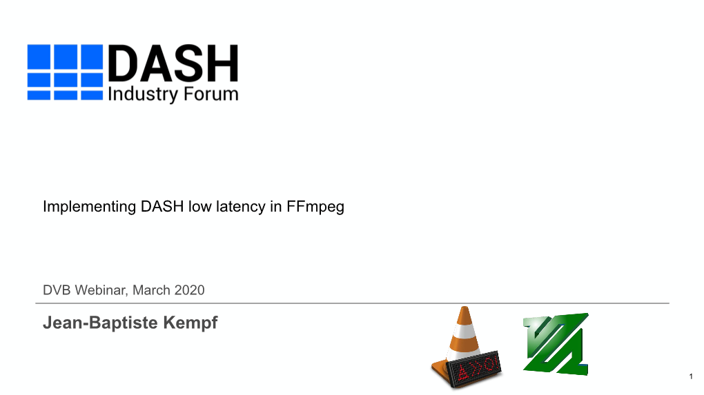 Implementing DASH Low Latency in Ffmpeg