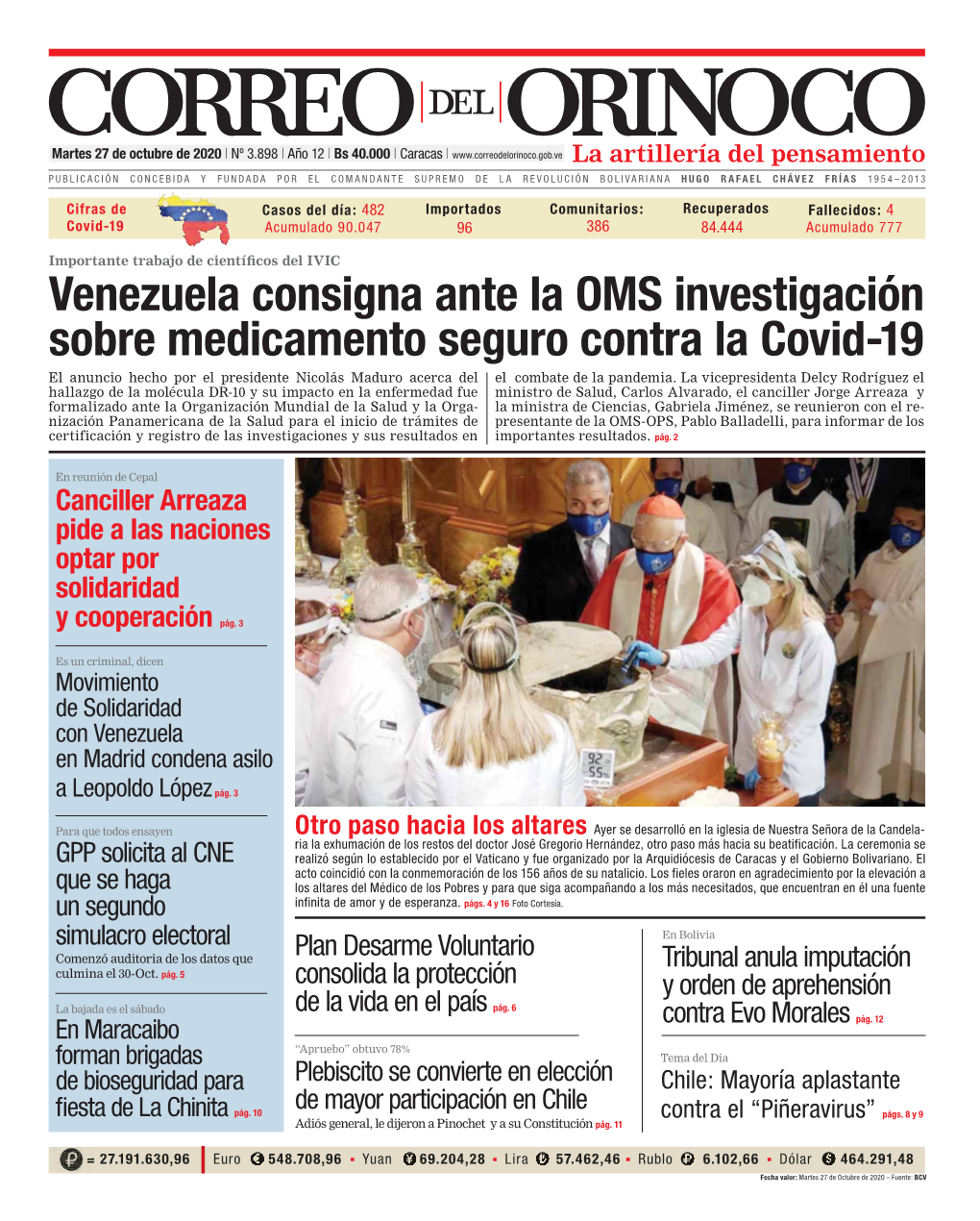 Venezuela Consigna Ante La OMS Investigación Sobre Medicamento