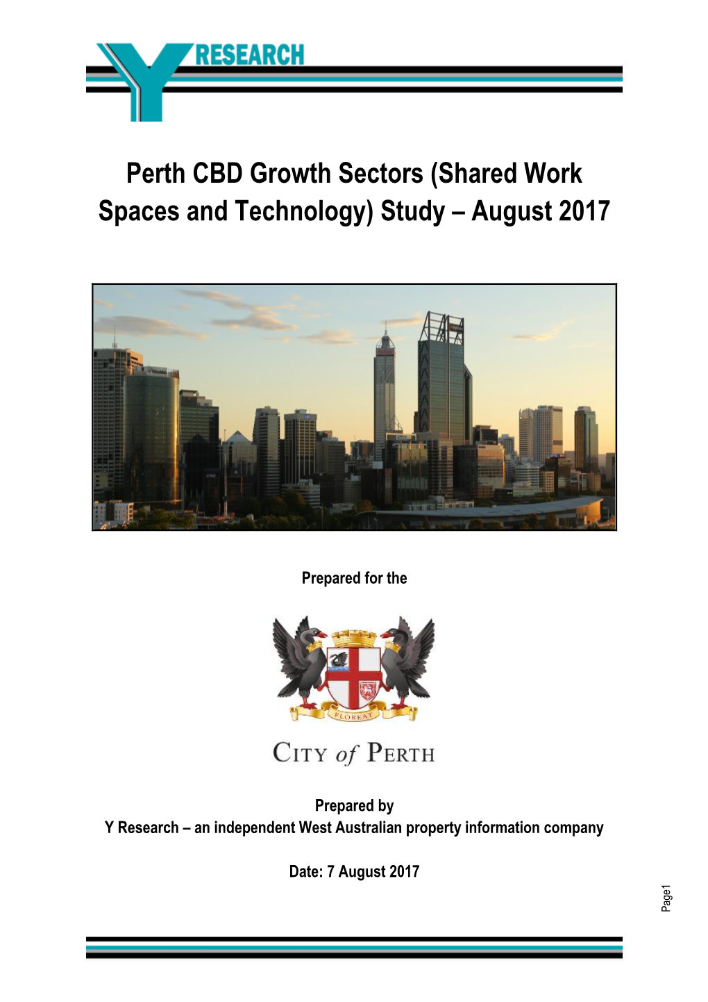 Perth CBD Growth Sectors (Shared Work Spaces and Technology) Study – August 2017