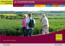 43. Lincolnshire Wolds Area Profile: Supporting Documents