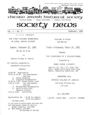 Socexa R)E(L)S Vol.V-N0,2 FEBRUARY.,1982 CJHS PRESENTS