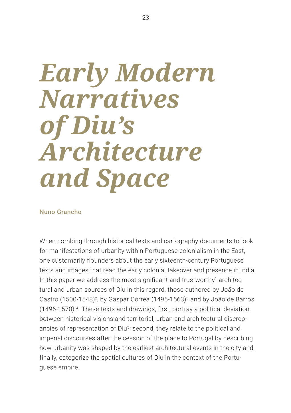 Early Modern Narratives of Diu's Architecture and Space