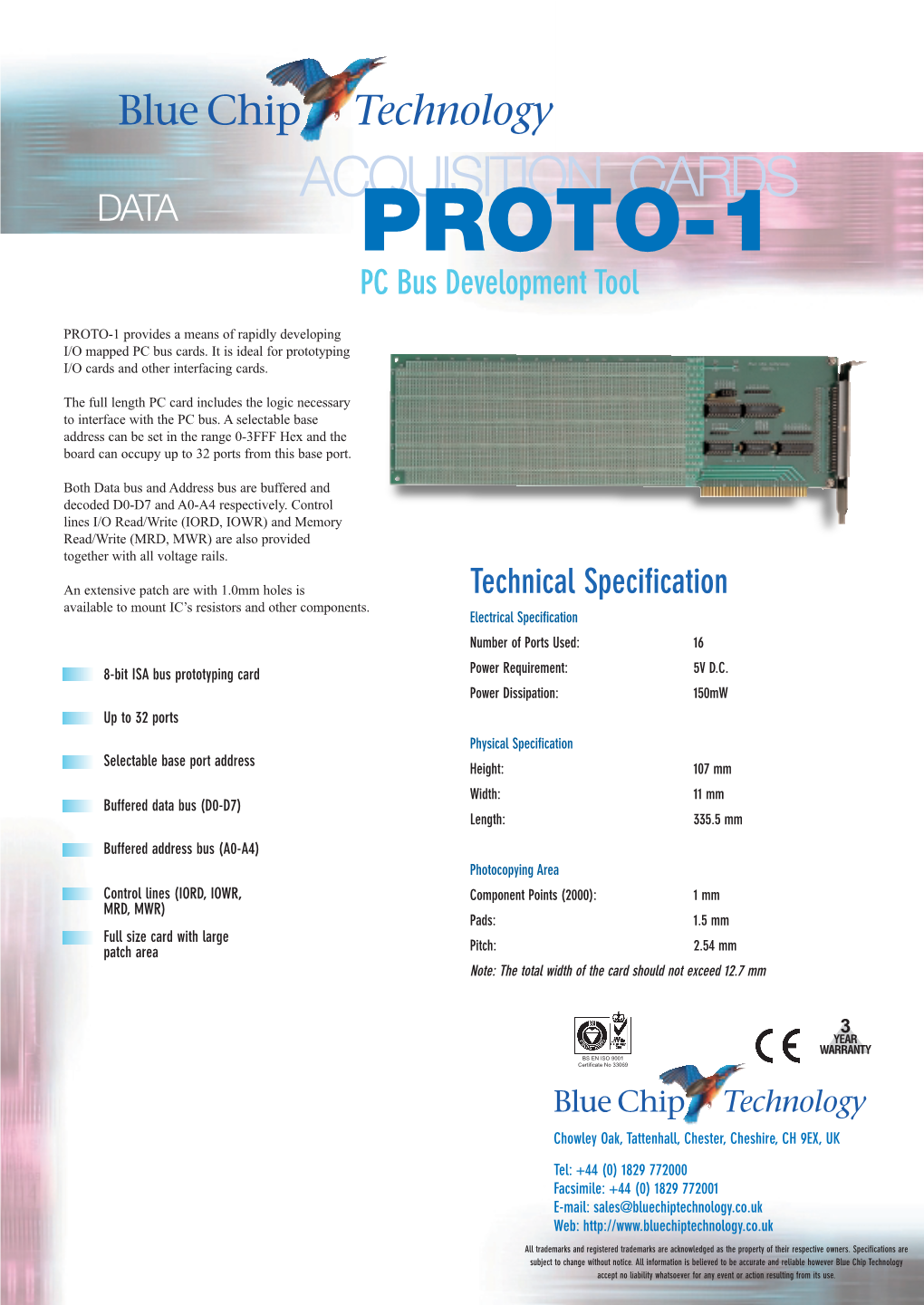 PROTO-1 PC Bus Development Tool