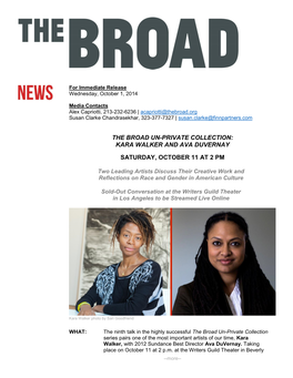 The Broad Un-Private Collection: Kara Walker and Ava Duvernay