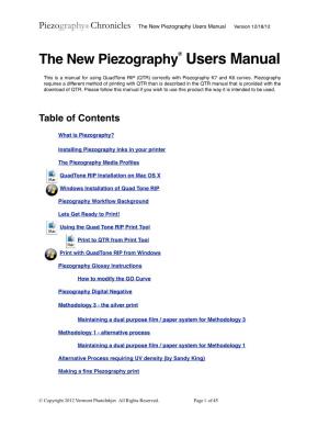 ® Users Manual