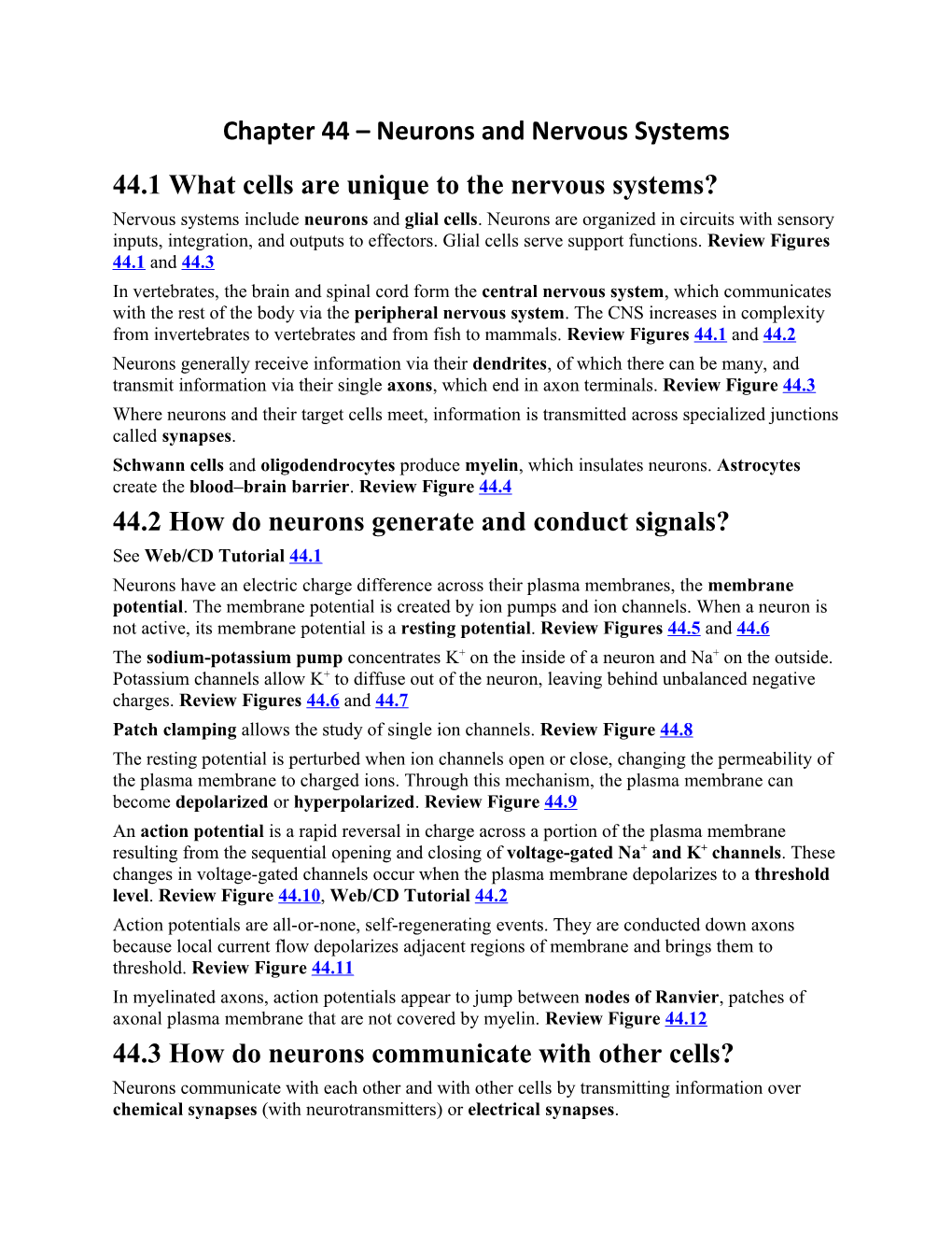 44.1 What Cells Are Unique to the Nervous Systems?