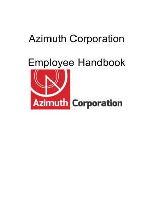 Azimuth Corporation Employee Handbook
