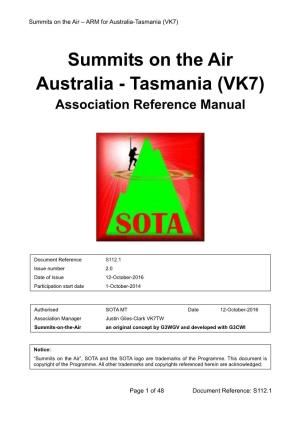Summits on the Air Association Reference Manual for Australia